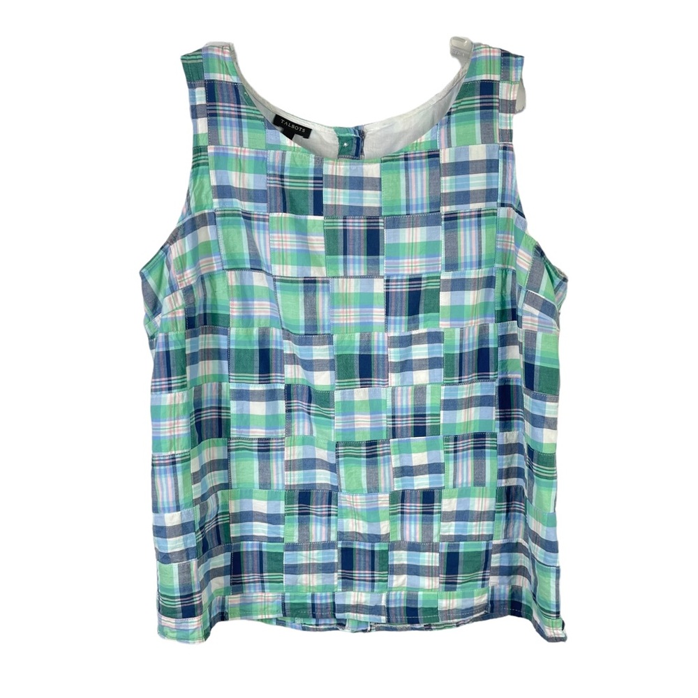 Talbots Madras Plaid Large Top